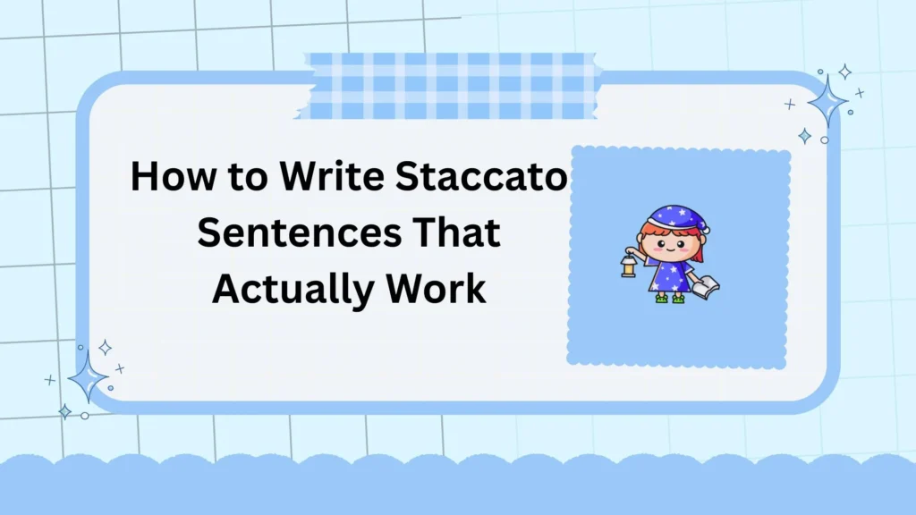 How to Write Staccato Sentences That Actually Work