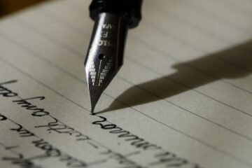 Does the comma go before or after but shown by a writer editing punctuation in a notebook draft